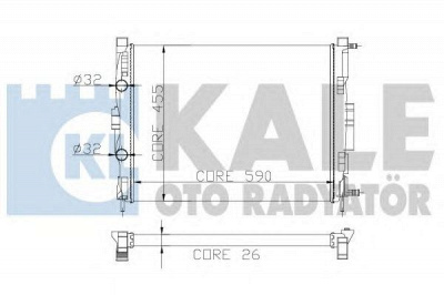 KALE OTO RADYATOR 207200 -  Радиатор, охлаждение двигателя